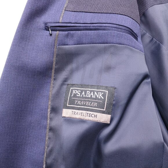 Jos. A. Bank Navy TravelTech Slim Fit Wool Blazer 48R - Picture 5 of 10